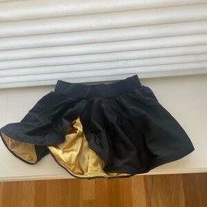 Children's Black Skirt with Gold Lining